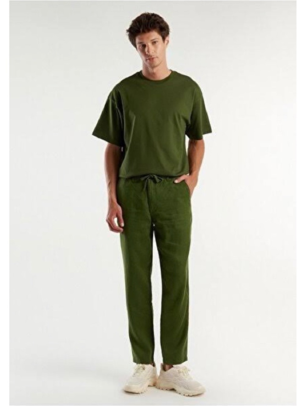 Benetton Linen Relaxed Fit Pants